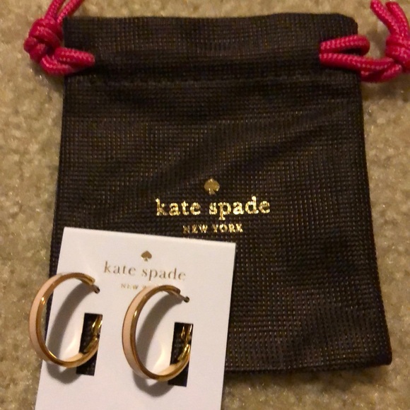 kate spade Jewelry - 💯 Kate Spade Hoop Earrings: worn once! kate spade Jewelry - 💯 Kate Spade Hoop Earrings: worn once!